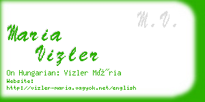 maria vizler business card